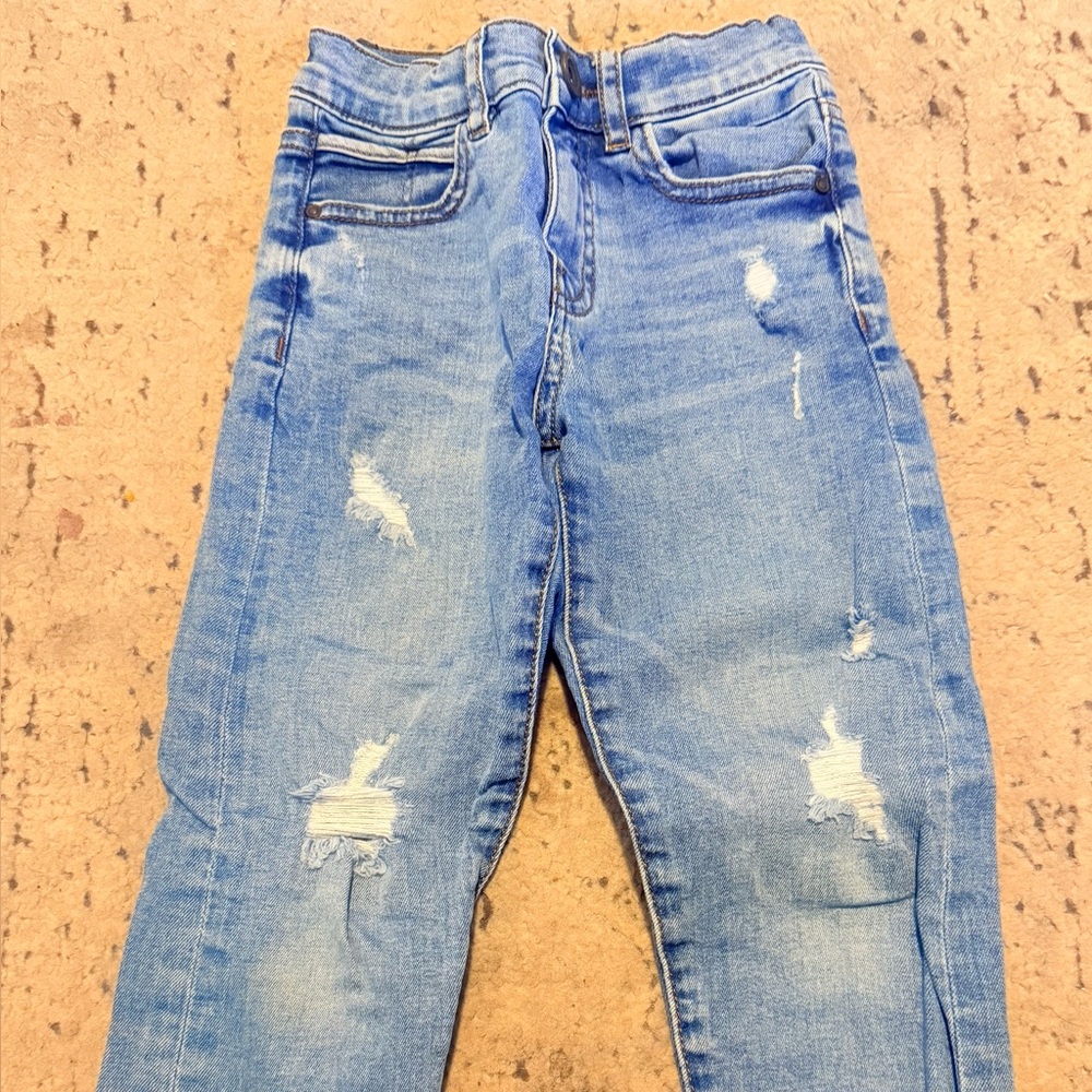 Distressed Blue Zara skinny kids size 6